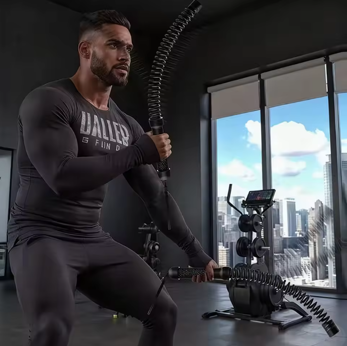 2-in-1 Ropeless Battle Rope met Fly Stick – Draadloze Fitness Rope voor HIIT en Krachttraining