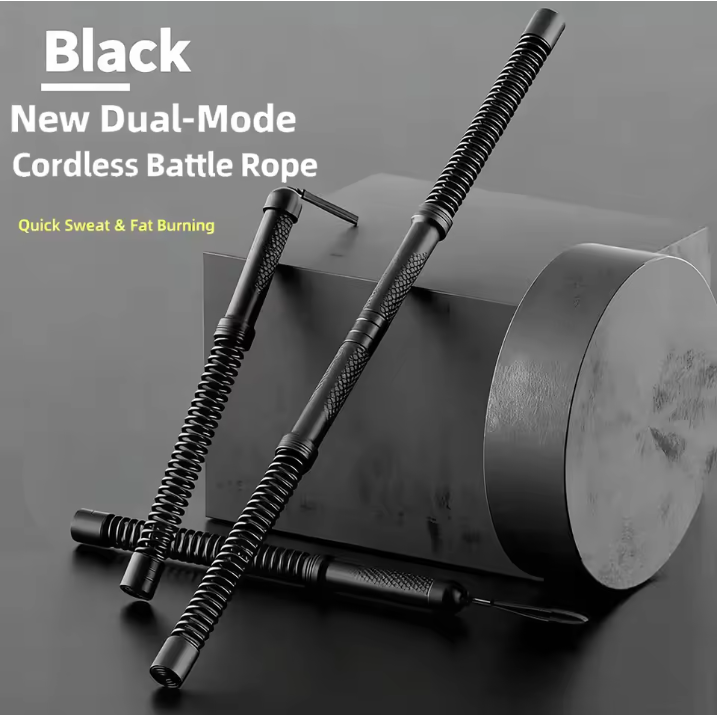 2-in-1 Ropeless Battle Rope met Fly Stick – Draadloze Fitness Rope voor HIIT en Krachttraining