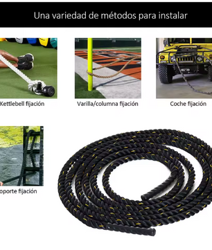 Battle Rope 9 m – Fitness Touw 38 mm voor Crossfit en Krachttraining