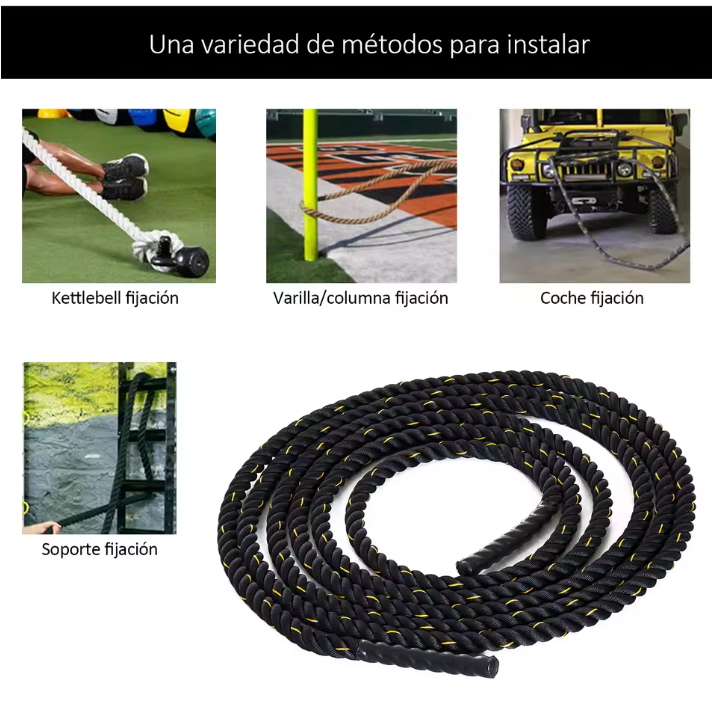 Battle Rope 9 m – Fitness Touw 38 mm voor Crossfit en Krachttraining