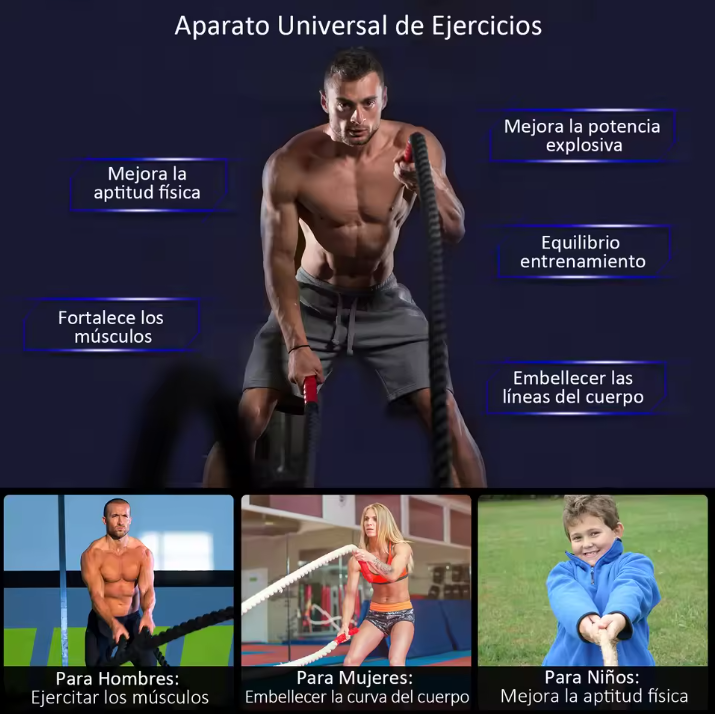 Battle Rope 9 m – Fitness Touw 38 mm voor Crossfit en Krachttraining