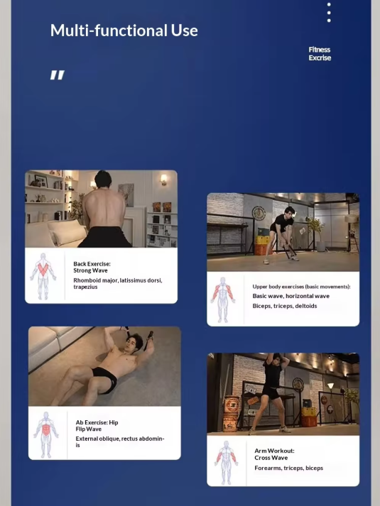 Ropeless Battle Ropes Set – Draadloze Fitness Ropes voor Cardio en Krachttraining