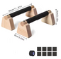 Set van 2 Houten Push-up Bars – Parallettes voor Krachttraining en Balansoefeningen, Antislip en Compact Ontwerp