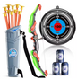 Kinder Boog en Pijl Set met LED – Inclusief 10 Zuignap Pijlen, Doelwit en Pijlkoker
