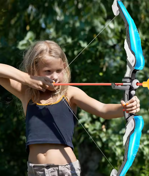Kinder Boog en Pijl Set met LED – Inclusief 10 Zuignap Pijlen, Doelwit en Pijlkoker