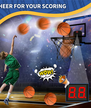 Kinder Basketbal Set met Ring en Scorebord – Opvouwbaar Ontwerp voor Binnen en Buiten