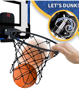 Kinder Basketbal Set met Ring en Scorebord – Opvouwbaar Ontwerp voor Binnen en Buiten