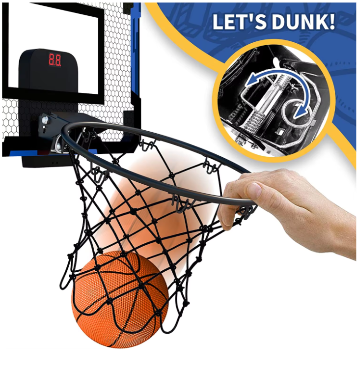Kinder Basketbal Set met Ring en Scorebord – Opvouwbaar Ontwerp voor Binnen en Buiten