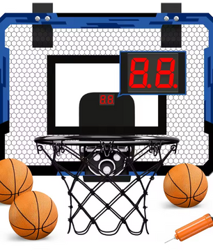 Kinder Basketbal Set met Ring en Scorebord – Opvouwbaar Ontwerp voor Binnen en Buiten