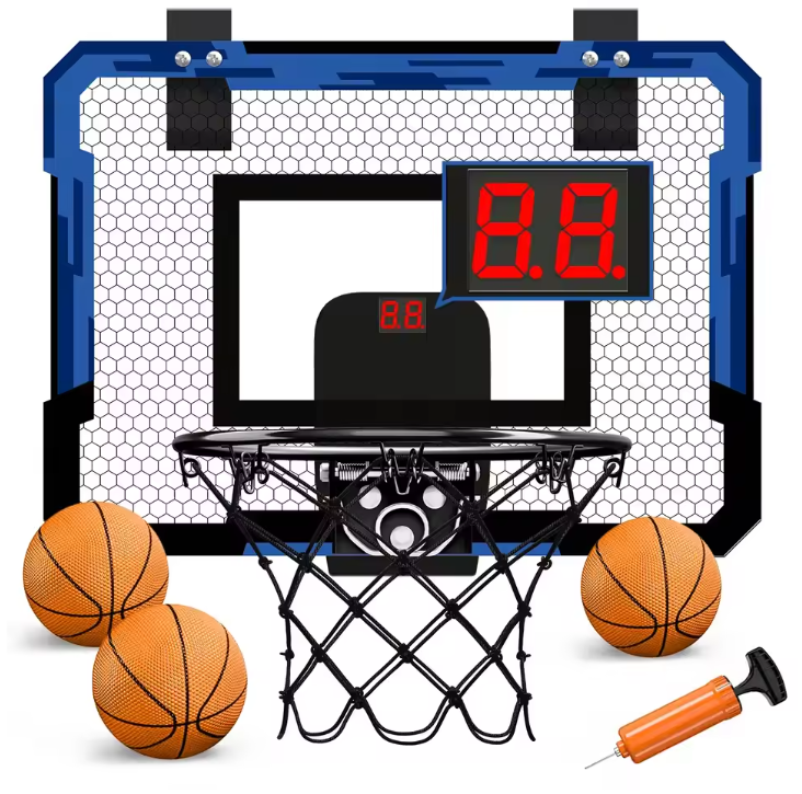 Kinder Basketbal Set met Ring en Scorebord – Opvouwbaar Ontwerp voor Binnen en Buiten