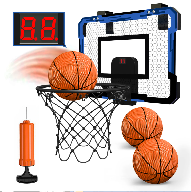 Kinder Basketbal Set met Ring en Scorebord – Opvouwbaar Ontwerp voor Binnen en Buiten