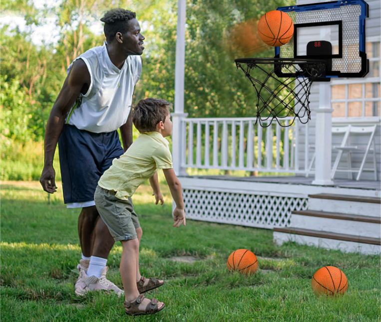Kinder Basketbal Set met Ring en Scorebord – Opvouwbaar Ontwerp voor Binnen en Buiten