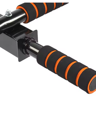 Wall Mount Pull-up Bar – Stalen Optrekstang met 6 Foam Handgrepen voor Thuisfitness