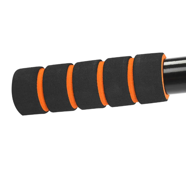 Wall Mount Pull-up Bar – Stalen Optrekstang met 6 Foam Handgrepen voor Thuisfitness