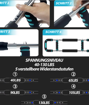 Twister Arm Trainer – Verstelbare Power Twister Bar voor Borst, Armen en Schouders
