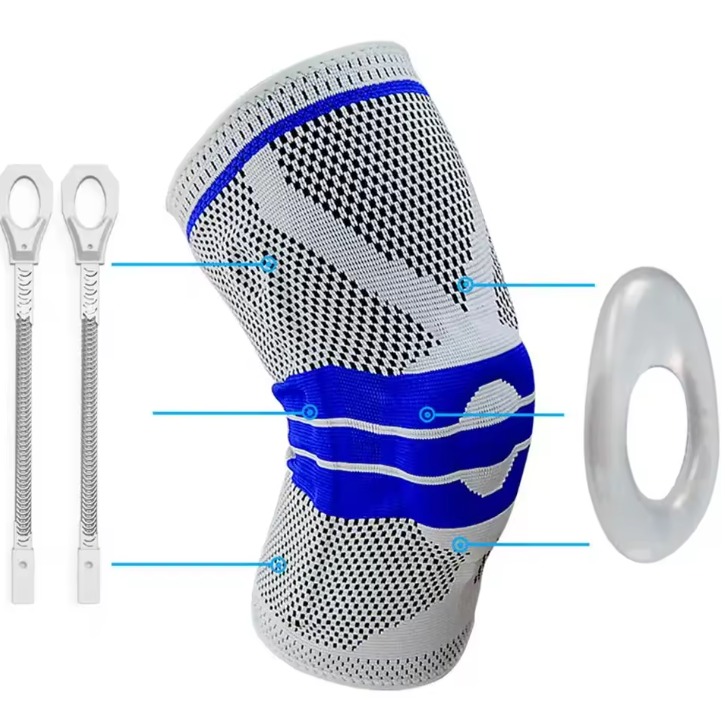 Kniebrace Compressie Sleeve – Knie Support met Stabilisatie en Antislip