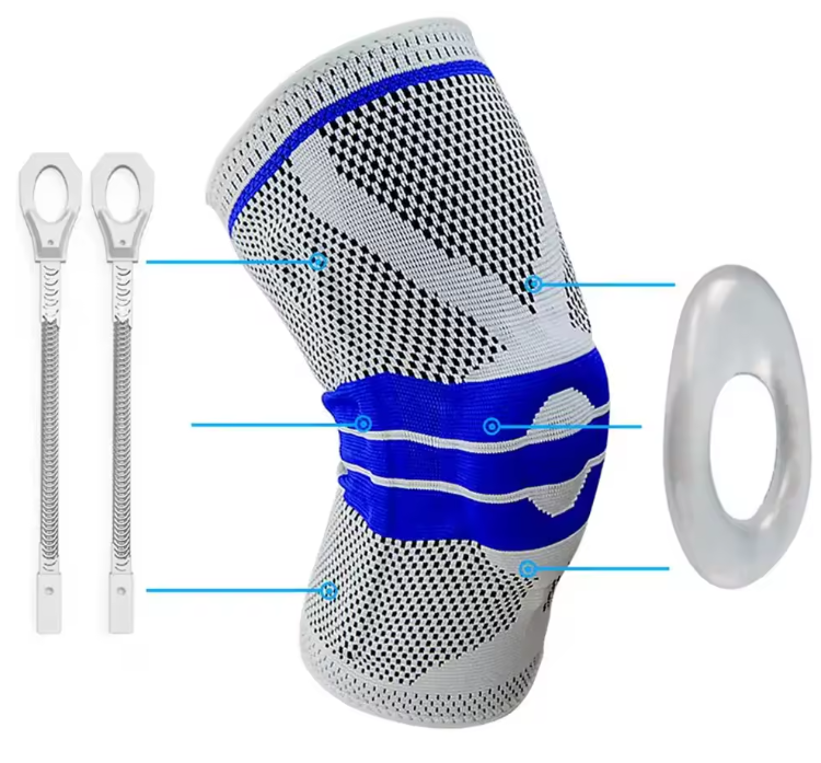 Kniebrace Compressie Sleeve – Knie Support met Stabilisatie en Antislip