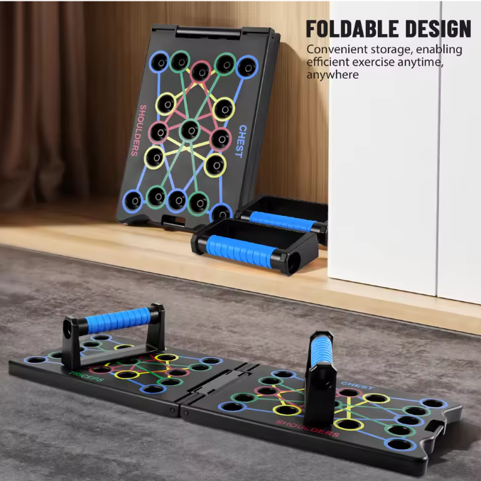 Opvouwbaar Push-up Bord 24-in-1 – Multifunctionele Fitness Trainer voor Kracht en Vetverbranding
