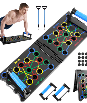 Opvouwbaar Push-up Bord 24-in-1 – Multifunctionele Fitness Trainer voor Kracht en Vetverbranding