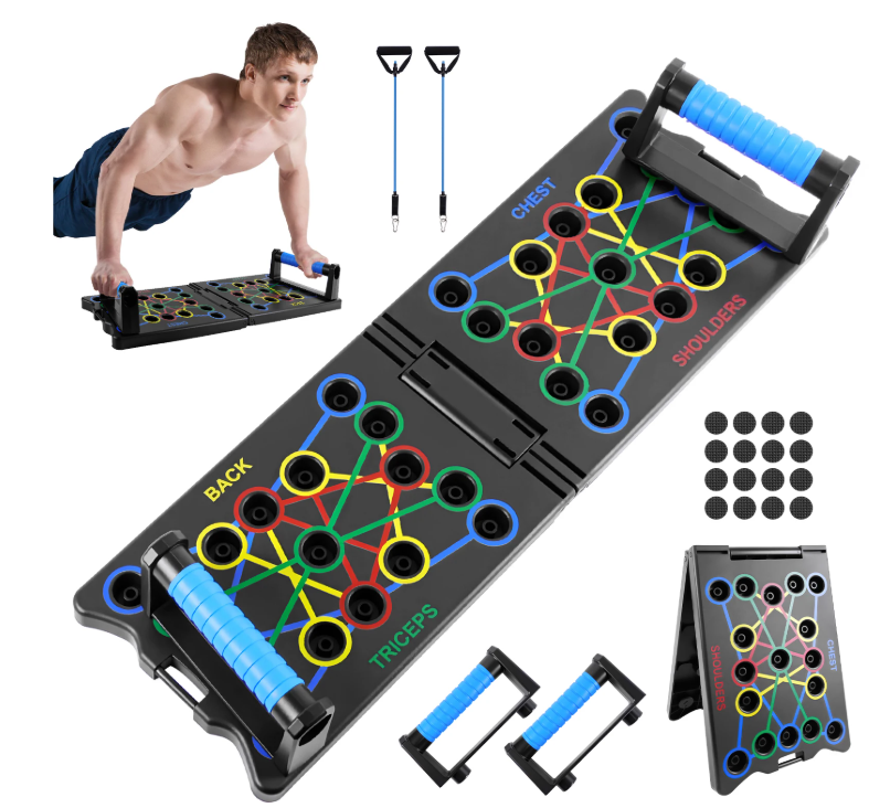 Opvouwbaar Push-up Bord 24-in-1 – Multifunctionele Fitness Trainer voor Kracht en Vetverbranding