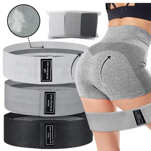 Fabric Resistance Bands Set – Hip en Booty Bands voor Krachttraining en Stretching