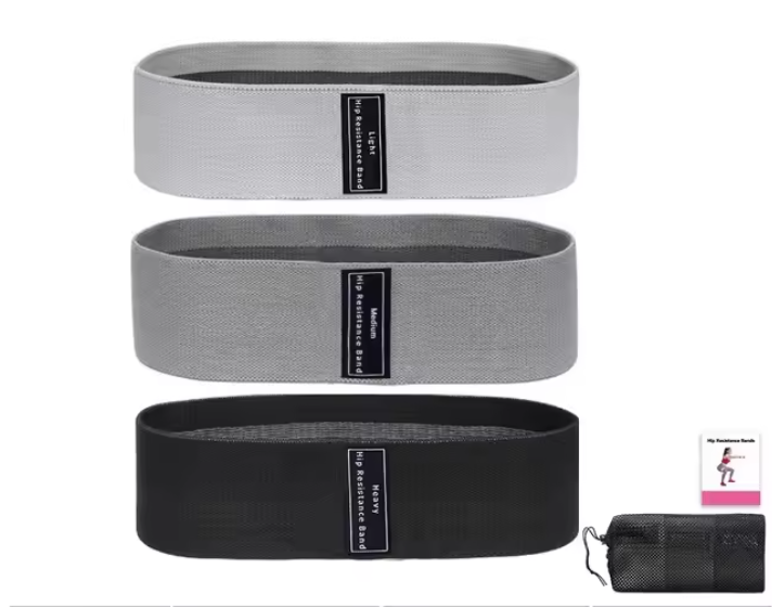 Fabric Resistance Bands Set – Hip en Booty Bands voor Krachttraining en Stretching