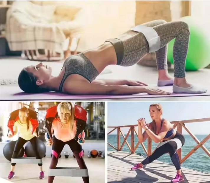 Fabric Resistance Bands Set – Hip en Booty Bands voor Krachttraining en Stretching