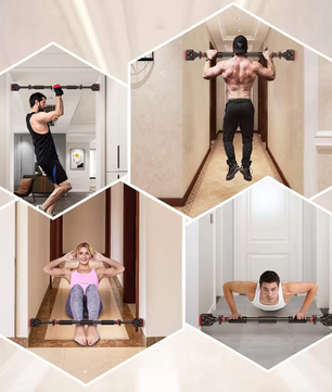 Pull-Up Stang Zonder Boren – Verstelbare Deurrekstok voor Thuis Fitness