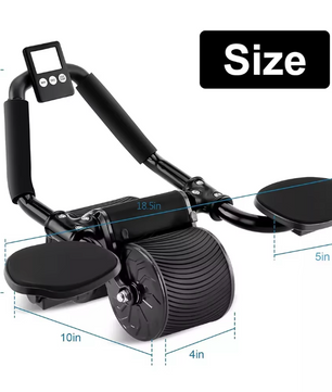 Ab Roller met Elleboogsteun – Rebound Buikspiertrainer met Teller & Anti-Slip Wielen