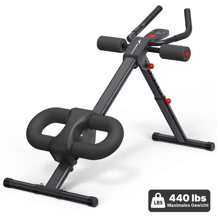 Ab Trainer Machine – Verstelbare Buikspiertrainer met LCD Display & Opvouwbaar Design