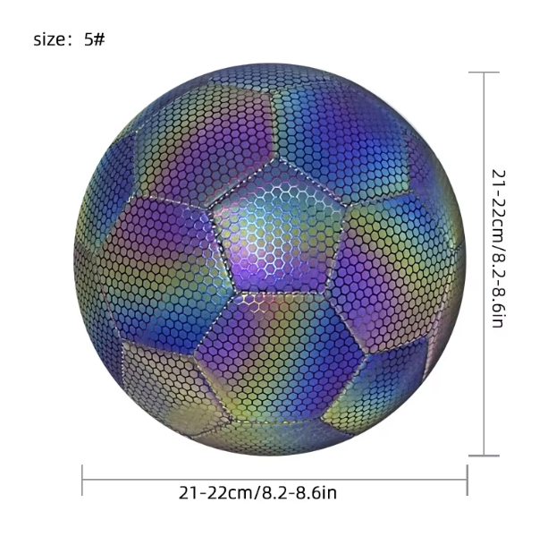 Reflecterende Voetbal Maat 5 – Lichtgevende Trainingsbal voor Binnen en Buiten