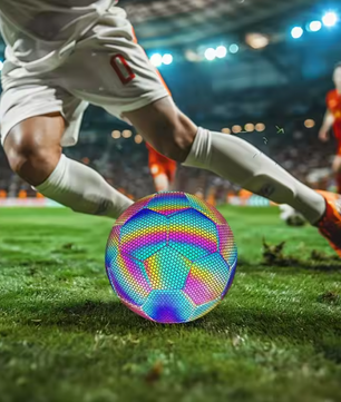 Reflecterende Voetbal Maat 4 en 5 – Glow in the Dark Trainingsbal voor Nacht en Outdoor