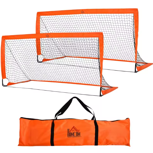 Set van 2 Voetbaldoelen 183 cm – Pop-up Goals met Net voor Training en Tuin