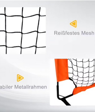 Set van 2 Voetbaldoelen 183 cm – Pop-up Goals met Net voor Training en Tuin