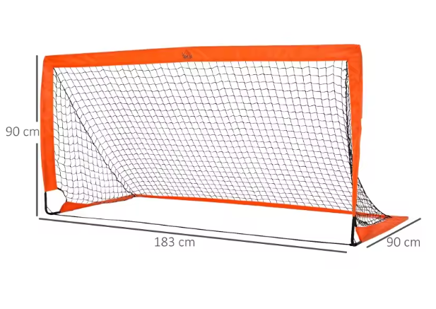 Set van 2 Voetbaldoelen 183 cm – Pop-up Goals met Net voor Training en Tuin