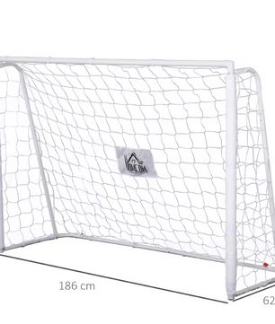 Voetbaldoel 186 cm – Stalen Goal met Net voor Training en Tuin