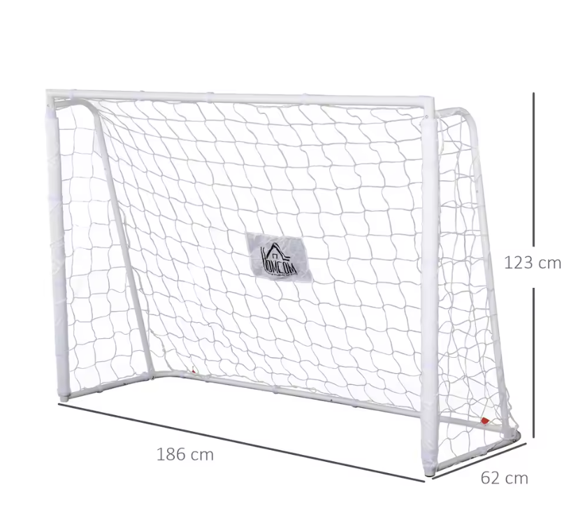 Voetbaldoel 186 cm – Stalen Goal met Net voor Training en Tuin