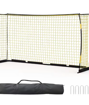 Voetbaldoel 366 cm – Draagbaar Goal met Metalen Frame en Net voor Training