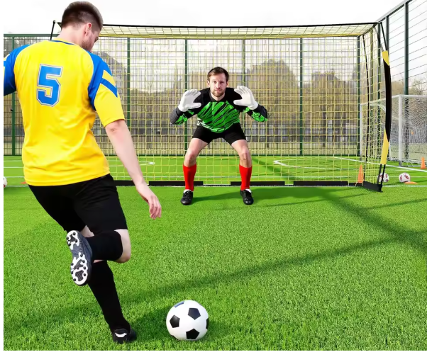 Voetbaldoel 366 cm – Draagbaar Goal met Metalen Frame en Net voor Training