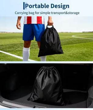Set van 2 Voetbaldoelen 183 × 122 cm – Draagbare Goals met Bal, Pionnen en Pinnen