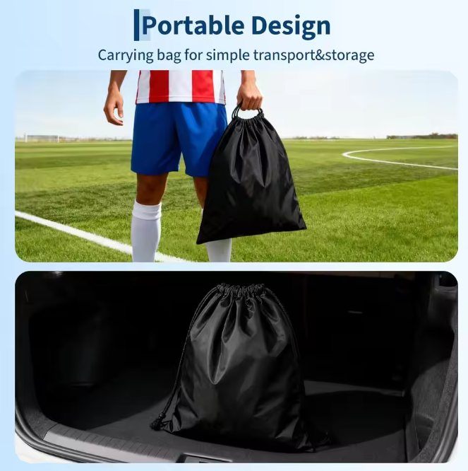 Set van 2 Voetbaldoelen 183 × 122 cm – Draagbare Goals met Bal, Pionnen en Pinnen