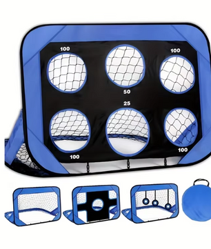 4-in-1 Pop-up Voetbaldoel – Opvouwbaar Trainingsnet voor Schieten en Passing
