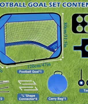 4-in-1 Pop-up Voetbaldoel – Opvouwbaar Trainingsnet voor Schieten en Passing