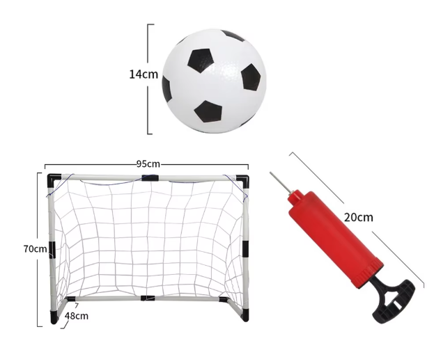 Kinder Voetbaldoel Set – Opvouwbaar Goal met Bal en Pomp voor Buiten