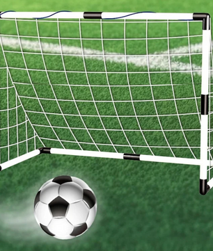 Kinder Voetbaldoel Set – Opvouwbaar Goal met Bal en Pomp voor Buiten