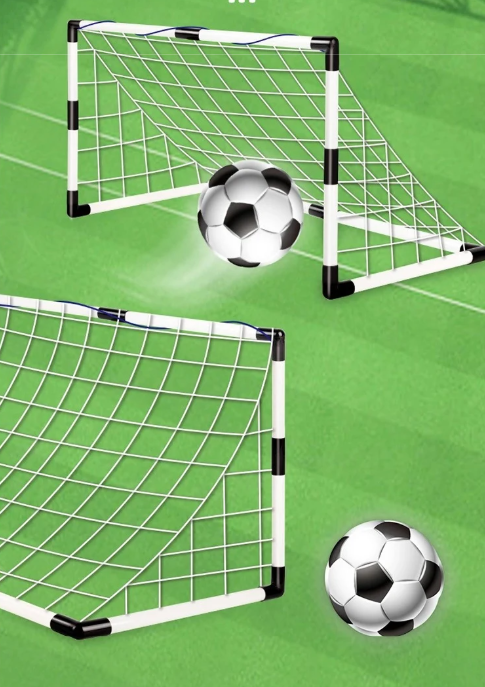 Kinder Voetbaldoel Set – Opvouwbaar Goal met Bal en Pomp voor Buiten