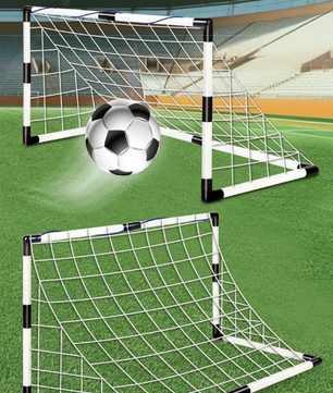 Kinder Voetbaldoel Set – Opvouwbaar Goal met Bal en Pomp voor Buiten