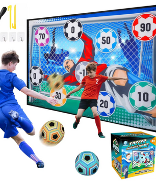 Kinder Voetbal Spel Set – Indoor en Outdoor Toss Game met Klittenbal en Doel