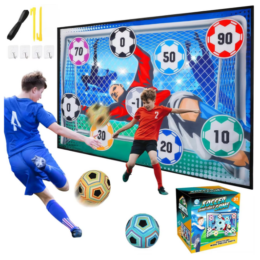 Kinder Voetbal Spel Set – Indoor en Outdoor Toss Game met Klittenbal en Doel