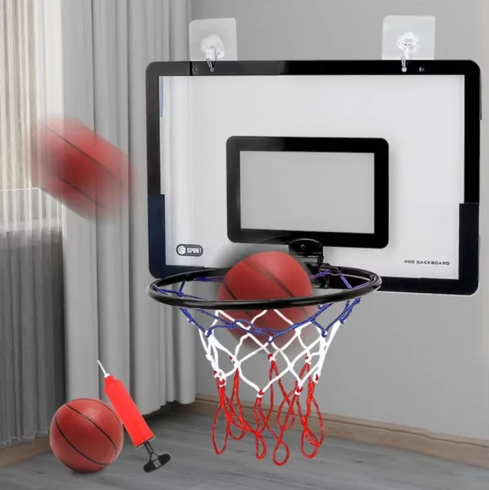 Kinder Basketbal Set voor Binnen – Muur Basket met Beugel Zonder Boren